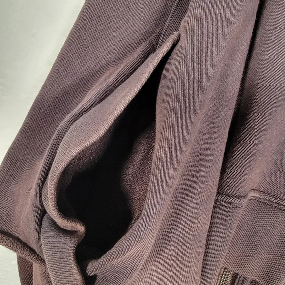 Men’s Sz 10 All Saints Spitafields Brown Cotton Distressed Festival Hooded Vest - Picture 8 of 14